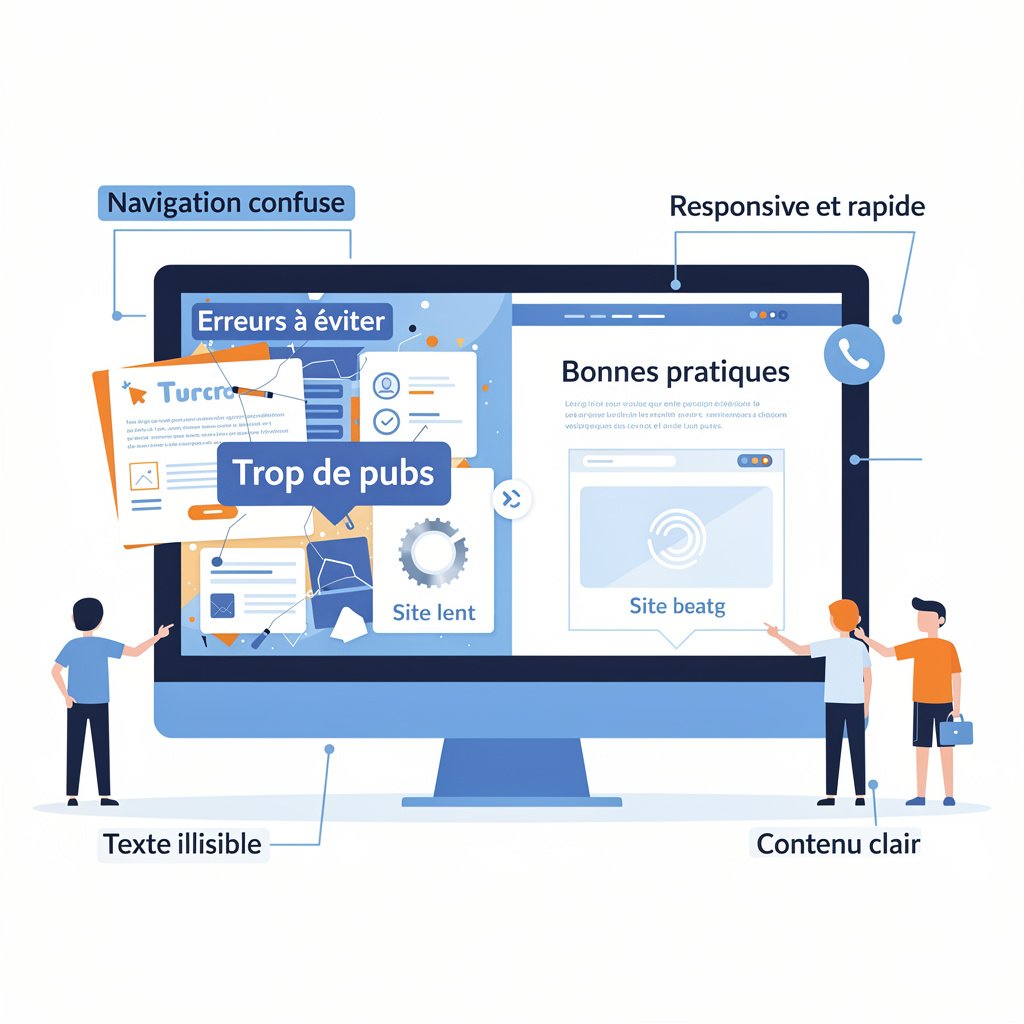 Erreurs à éviter création site web